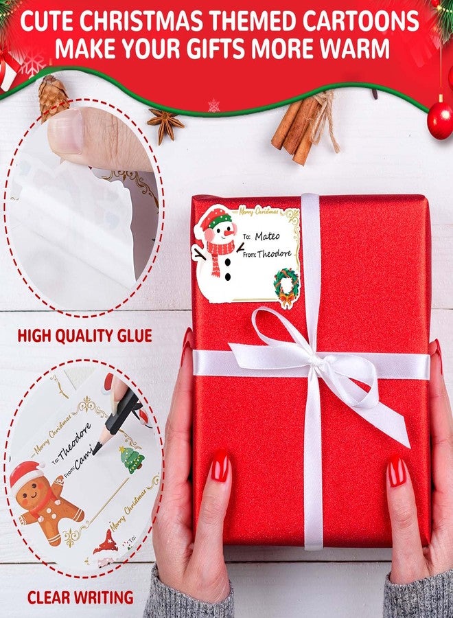 Dreecy Christmas Gift Tags Stickers, 120 Pcs Christmas Name Tags Stickers, Self Adhesive Christmas Presents Tag Sticker, Christmas Labels Sticker for Xmas Gifts Wrap Envelope Holiday Decor (2 x 2.8 Inch) - Image 3
